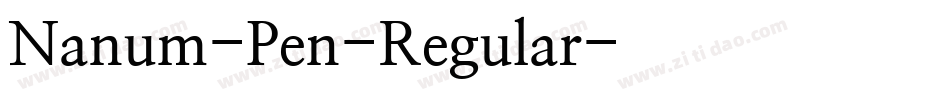 Nanum-Pen-Regular字体转换