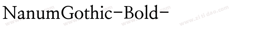 NanumGothic-Bold字体转换