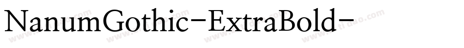 NanumGothic-ExtraBold字体转换