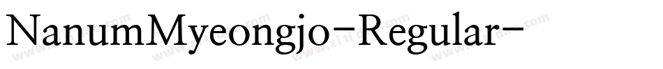 NanumMyeongjo-Regular字体转换