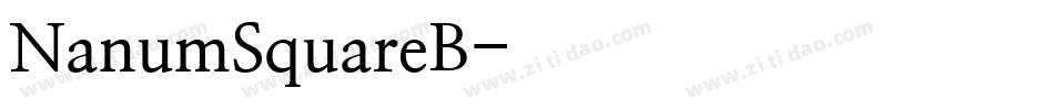 NanumSquareB字体转换