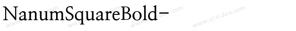 NanumSquareBold字体转换