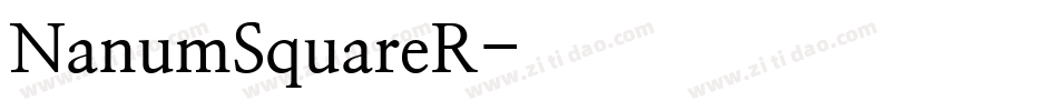 NanumSquareR字体转换