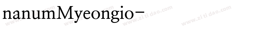 nanumMyeongio字体转换