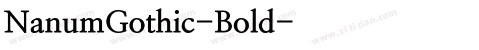 NanumGothic-Bold字体转换