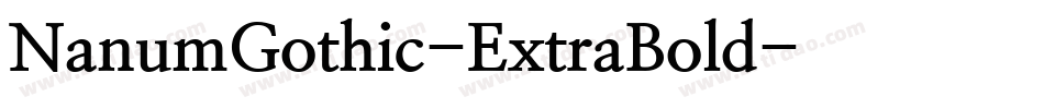 NanumGothic-ExtraBold字体转换