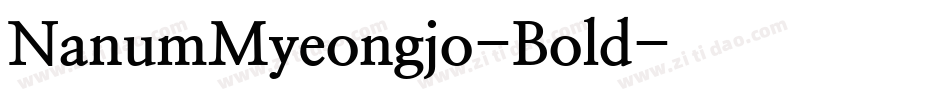 NanumMyeongjo-Bold字体转换