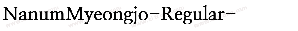 NanumMyeongjo-Regular字体转换
