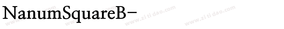 NanumSquareB字体转换