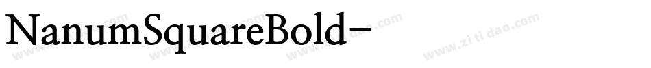 NanumSquareBold字体转换