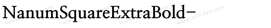 NanumSquareExtraBold字体转换