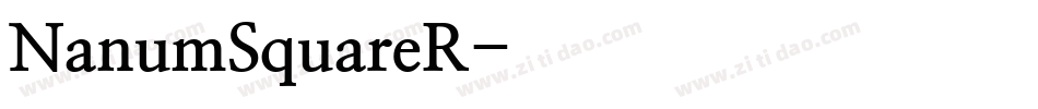 NanumSquareR字体转换