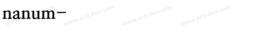 nanum字体转换
