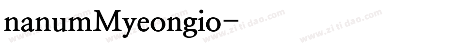 nanumMyeongio字体转换