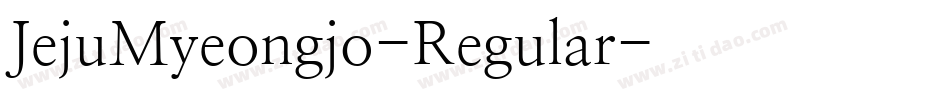 JejuMyeongjo-Regular字体转换