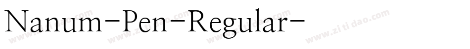 Nanum-Pen-Regular字体转换