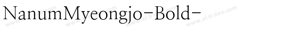 NanumMyeongjo-Bold字体转换