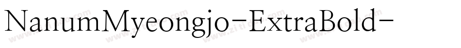 NanumMyeongjo-ExtraBold字体转换