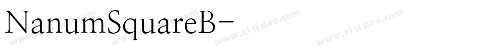 NanumSquareB字体转换