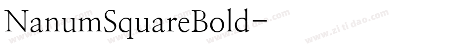 NanumSquareBold字体转换