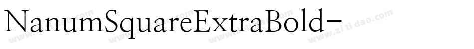 NanumSquareExtraBold字体转换