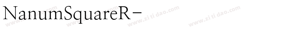 NanumSquareR字体转换