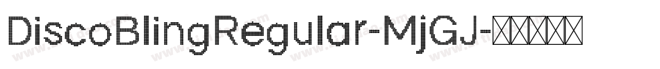 DiscoBlingRegular-MjGJ字体转换