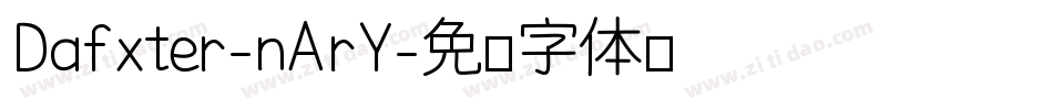 Dafxter-nArY字体转换