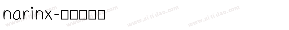 narinx字体转换