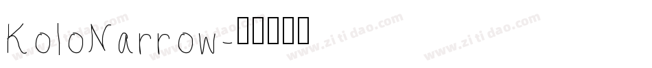 KoloNarrow字体转换