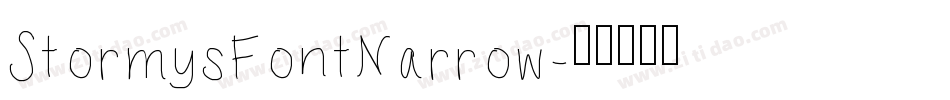 StormysFontNarrow字体转换