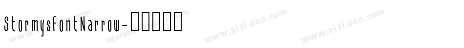 StormysFontNarrow字体转换