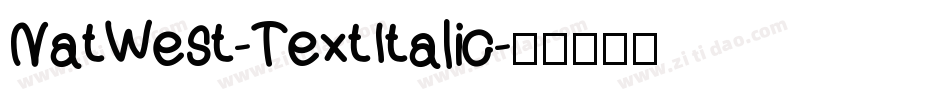 NatWest-TextItalic字体转换