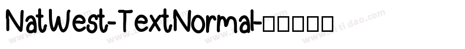 NatWest-TextNormal字体转换