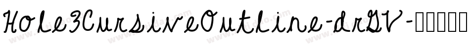 Hole3CursiveOutline-drGV字体转换