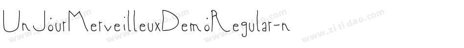 UnJourMerveilleuxDemoRegular-nRvag字体转换