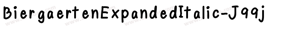 BiergaertenExpandedItalic-J99j字体转换
