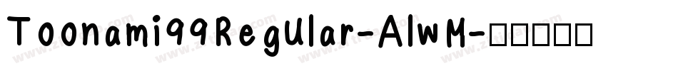 Toonami99Regular-AlwM字体转换