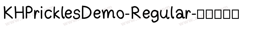 KHPricklesDemo-Regular字体转换