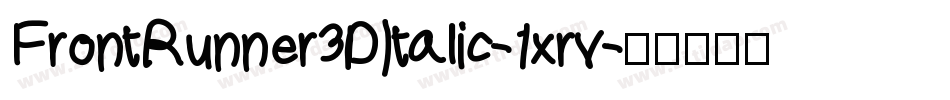 FrontRunner3DItalic-1xrv字体转换