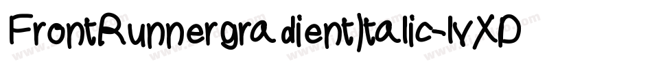 FrontRunnergradientItalic-lvXD字体转换