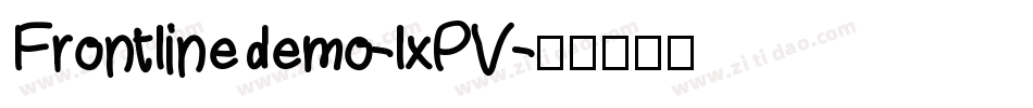 Frontlinedemo-lxPV字体转换