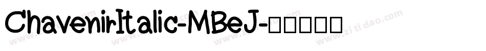 ChavenirItalic-MBeJ字体转换