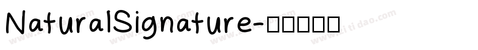 NaturalSignature字体转换
