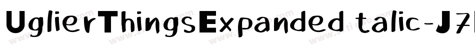 UglierThingsExpandedItalic-J7PM字体转换