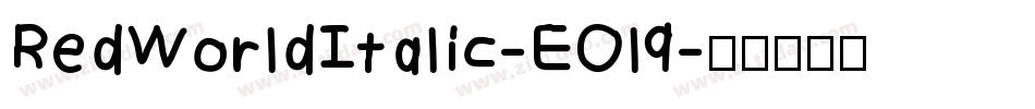 RedWorldItalic-EOl9字体转换