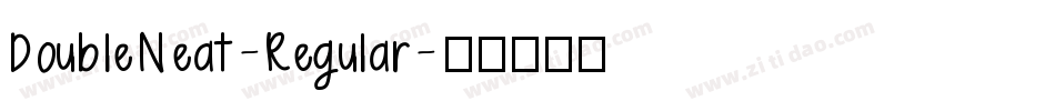 DoubleNeat-Regular字体转换