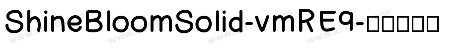 ShineBloomSolid-vmRE9字体转换