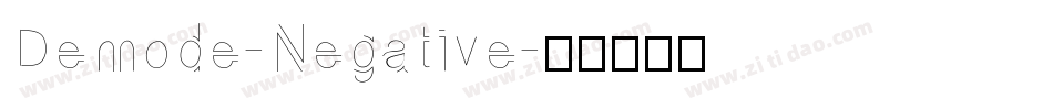 Demode-Negative字体转换