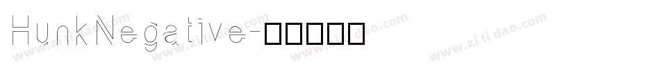 HunkNegative字体转换